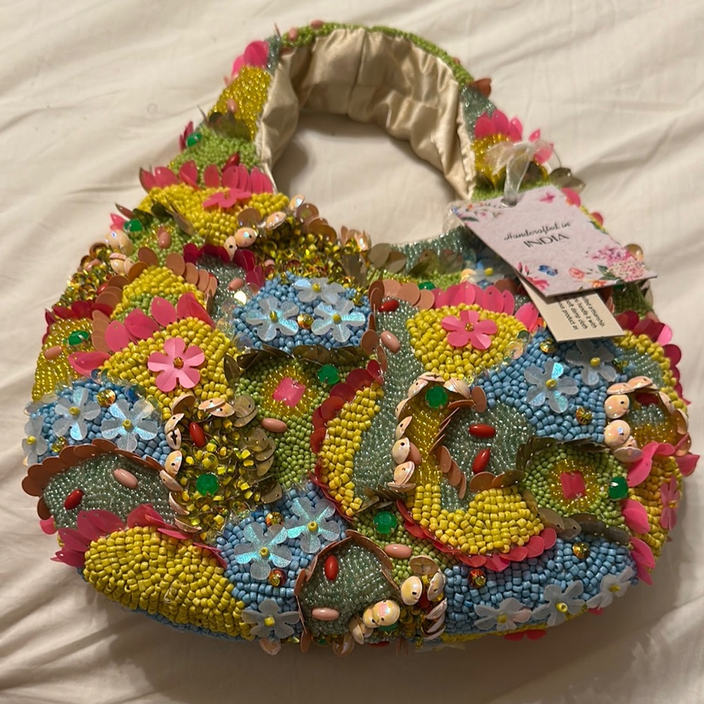 COPY - Viral Multicolored Hobo Bag with Vibrant Floral Design